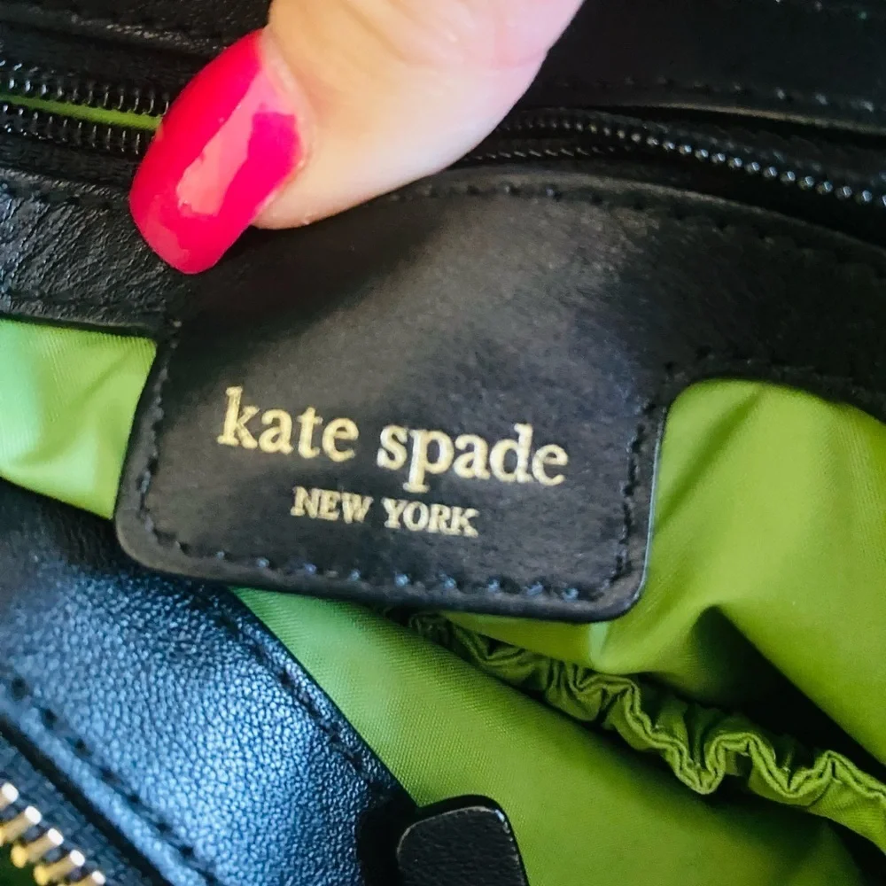 kate spade black nylon diaper bag